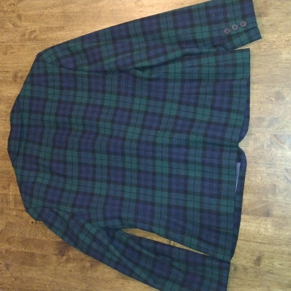Pendleton Green Plaid Preppy Old Money Blazer Dark Academia 12 - Picture 7 of 7